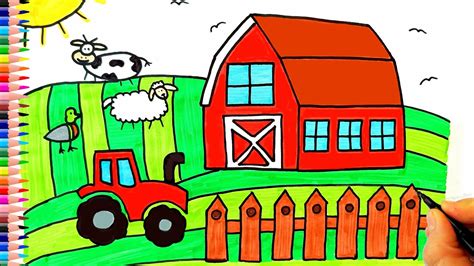 kolay çiftlik evi çizimi
